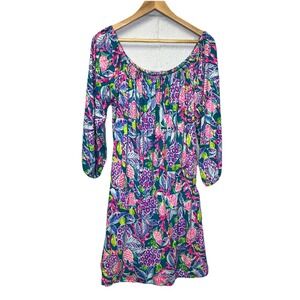 Lilly Pulitzer XL Lana Skort Romper Maldives Turtle Wave Long Sleeve